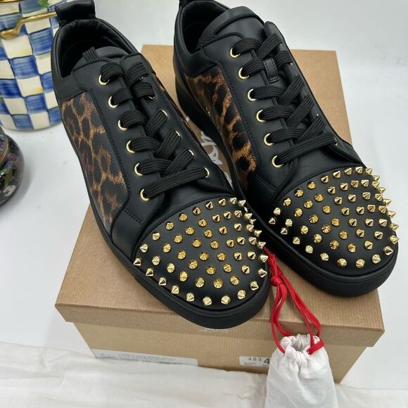 Men's Christian Louboutin, Louis Jr, orlato spikes sneaker size 46 made in Italy - Picture 3 of 13